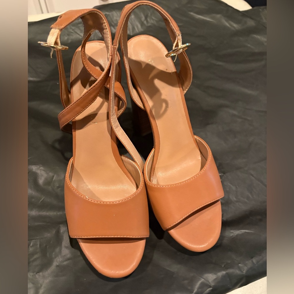 Madden Girl Tan Heeled Sandals